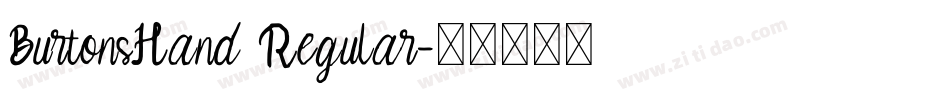 BurtonsHand Regular字体转换